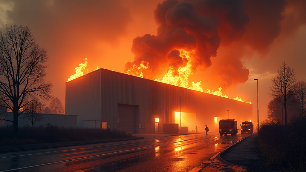 dramatischer feuerinferno