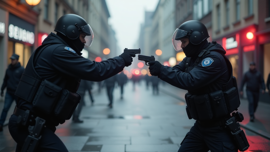 polizeieinsatz bewaffneten