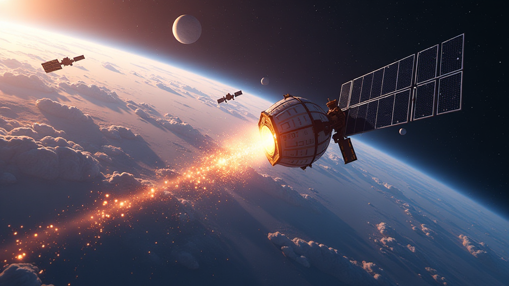 wachsende satelliten schwarm