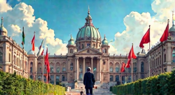 Deutsche Vielfalt: Farben und Flaggen im Schatten des Parlaments